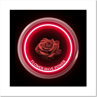 Flower Rose Black and Red color Posters and Art